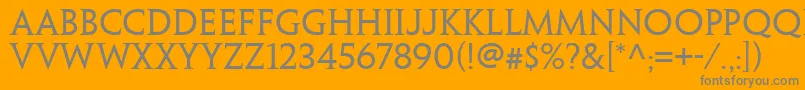 PenumbrawebproSerif Font – Gray Fonts on Orange Background