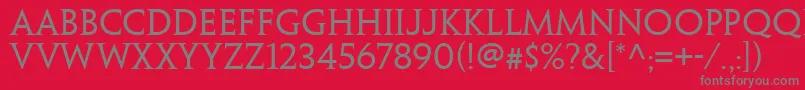 PenumbrawebproSerif Font – Gray Fonts on Red Background