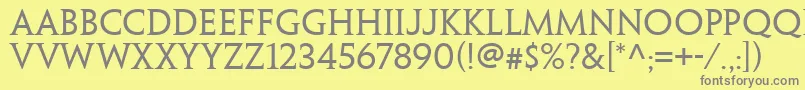PenumbrawebproSerif Font – Gray Fonts on Yellow Background