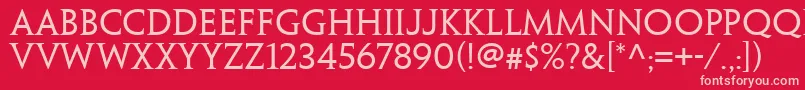 PenumbrawebproSerif Font – Pink Fonts on Red Background