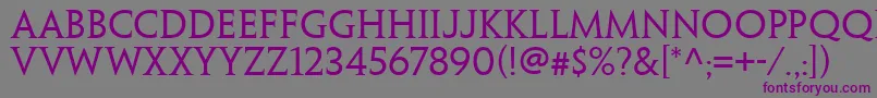 フォントPenumbrawebproSerif – 紫色のフォント、灰色の背景