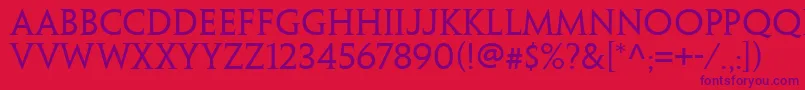 PenumbrawebproSerif Font – Purple Fonts on Red Background