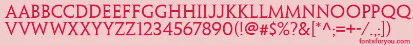 PenumbrawebproSerif Font – Red Fonts on Pink Background