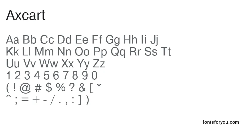 Axcartフォント–アルファベット、数字、特殊文字