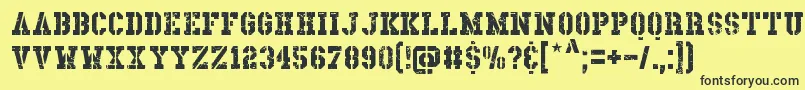 Dirnaith Font – Black Fonts on Yellow Background