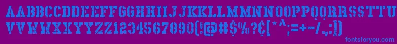 Dirnaith Font – Blue Fonts on Purple Background