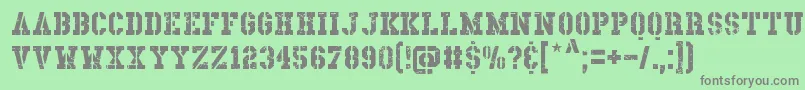 Dirnaith Font – Gray Fonts on Green Background