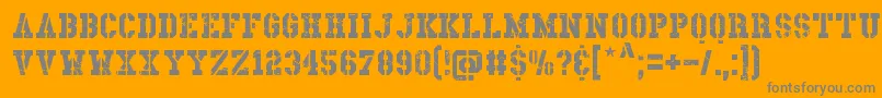 Dirnaith Font – Gray Fonts on Orange Background