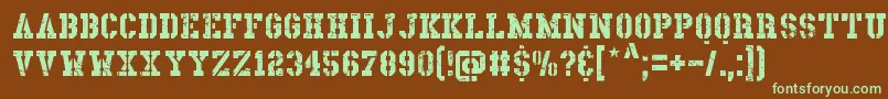 Dirnaith Font – Green Fonts on Brown Background