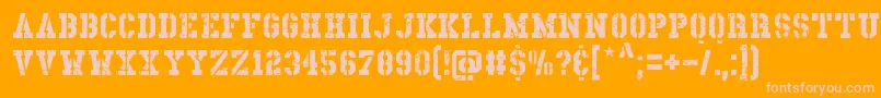 Dirnaith Font – Pink Fonts on Orange Background