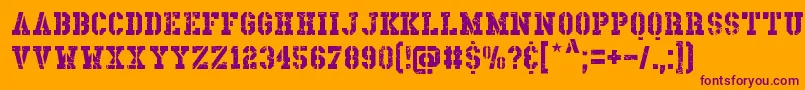 Dirnaith Font – Purple Fonts on Orange Background