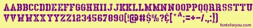 Dirnaith Font – Purple Fonts on Yellow Background