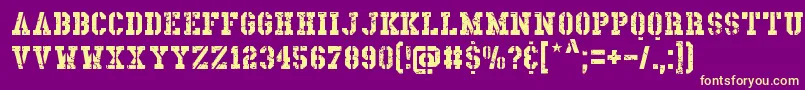 Dirnaith Font – Yellow Fonts on Purple Background