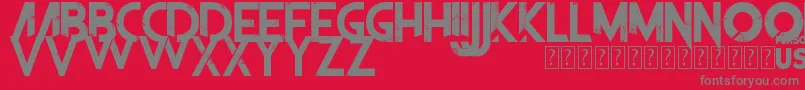 TheFrontman Font – Gray Fonts on Red Background