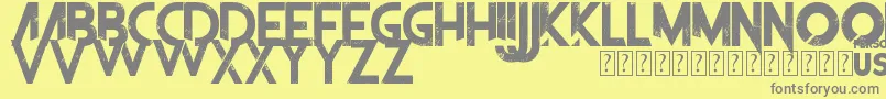 TheFrontman Font – Gray Fonts on Yellow Background