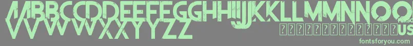 TheFrontman Font – Green Fonts on Gray Background