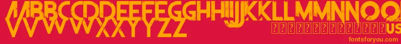TheFrontman Font – Orange Fonts on Red Background
