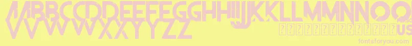 TheFrontman Font – Pink Fonts on Yellow Background