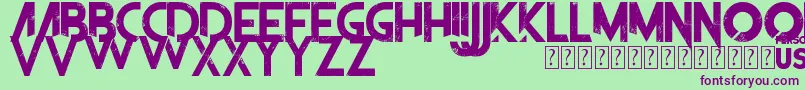 TheFrontman Font – Purple Fonts on Green Background