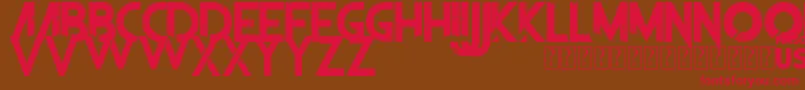 TheFrontman Font – Red Fonts on Brown Background