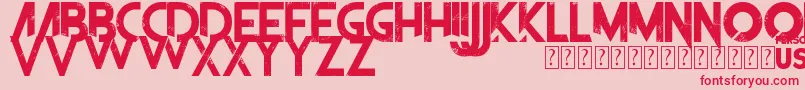 TheFrontman Font – Red Fonts on Pink Background