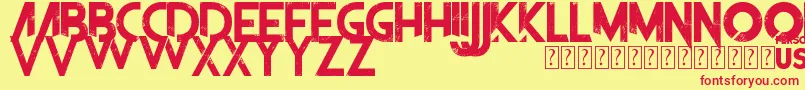 TheFrontman Font – Red Fonts on Yellow Background