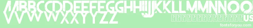 TheFrontman Font – White Fonts on Green Background