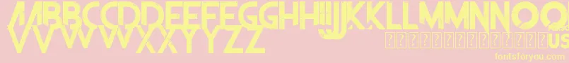 TheFrontman Font – Yellow Fonts on Pink Background