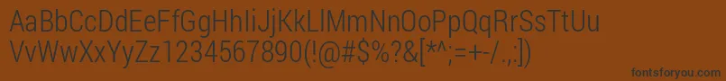 Шрифт RobotoCondensedLight – чёрные шрифты на коричневом фоне