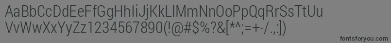 フォントRobotoCondensedLight – 黒い文字の灰色の背景