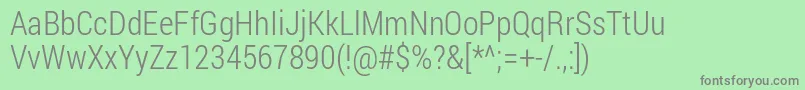 RobotoCondensedLight Font – Gray Fonts on Green Background
