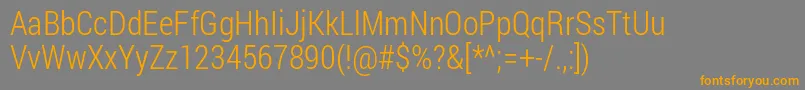 RobotoCondensedLight Font – Orange Fonts on Gray Background
