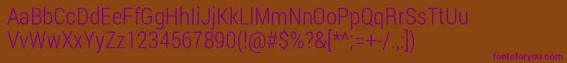 Шрифт RobotoCondensedLight – фиолетовые шрифты на коричневом фоне