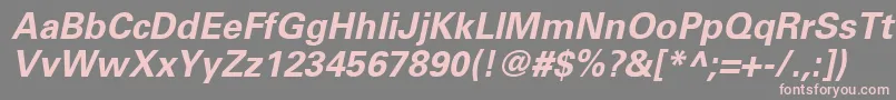 UniversLt65BoldOblique Font – Pink Fonts on Gray Background