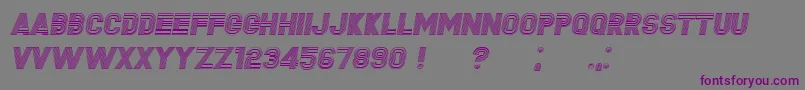 FudgedItalic Font – Purple Fonts on Gray Background