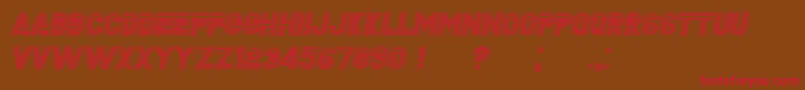 FudgedItalic Font – Red Fonts on Brown Background