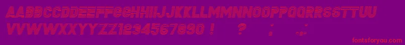 FudgedItalic Font – Red Fonts on Purple Background