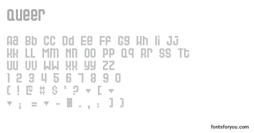 Queer Font – alphabet, numbers, special characters