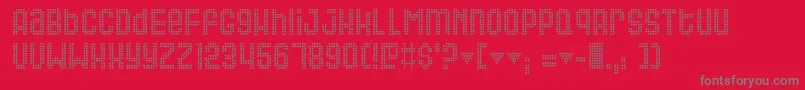 Queer Font – Gray Fonts on Red Background