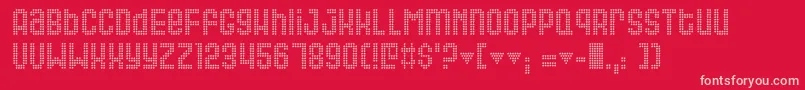 Queer Font – Pink Fonts on Red Background