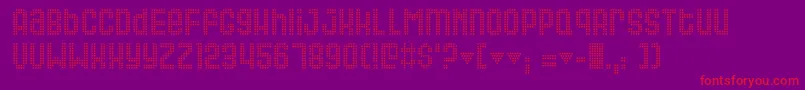 Queer Font – Red Fonts on Purple Background