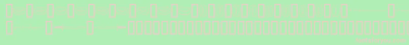 Fonte Theonering – fontes rosa em um fundo verde