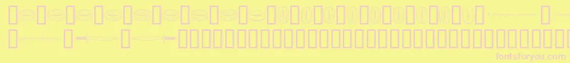 Шрифт Theonering – розовые шрифты на жёлтом фоне