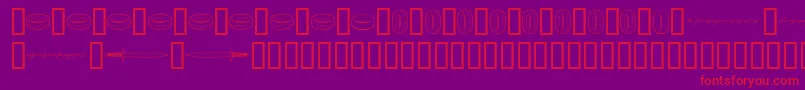 Theonering Font – Red Fonts on Purple Background