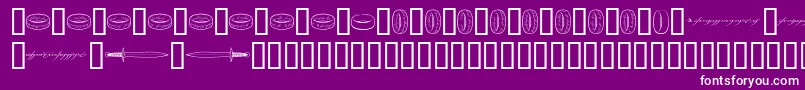 Theonering Font – White Fonts on Purple Background
