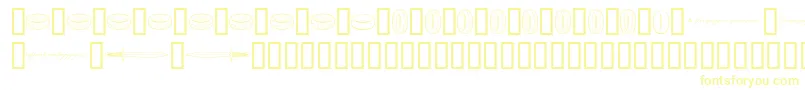 Шрифт Theonering – жёлтые шрифты на белом фоне