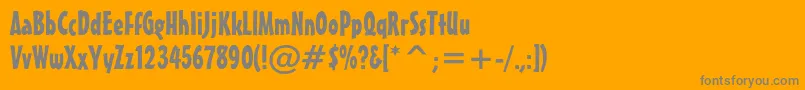 Maestroc-Schriftart – Graue Schriften auf orangefarbenem Hintergrund