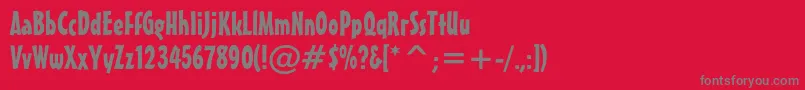 Maestroc Font – Gray Fonts on Red Background