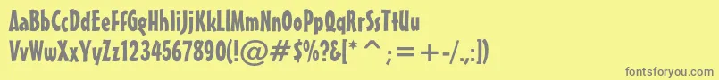 Maestroc Font – Gray Fonts on Yellow Background