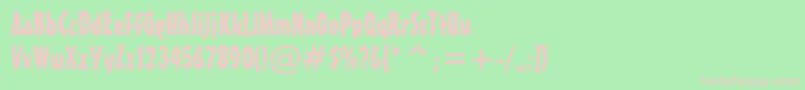 Maestroc Font – Pink Fonts on Green Background